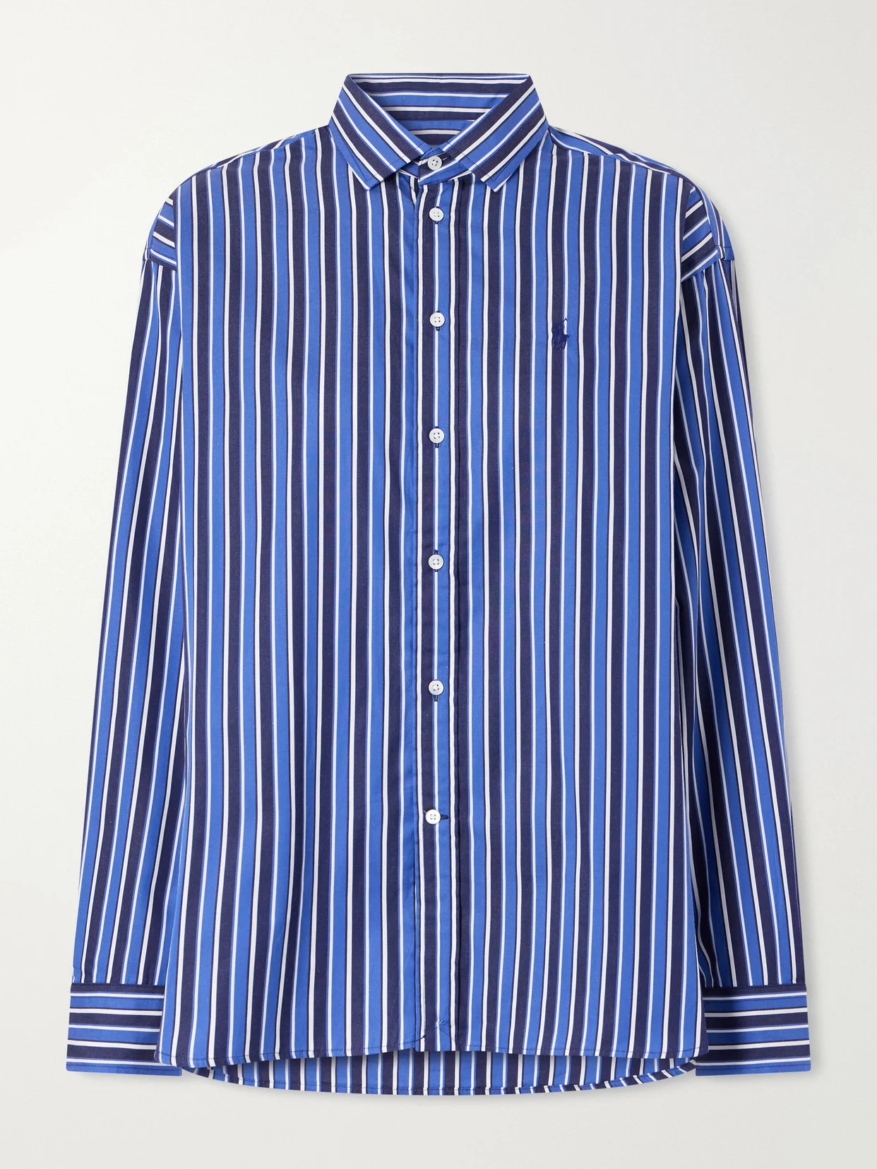 Striped Cotton-poplin Shirt - 1