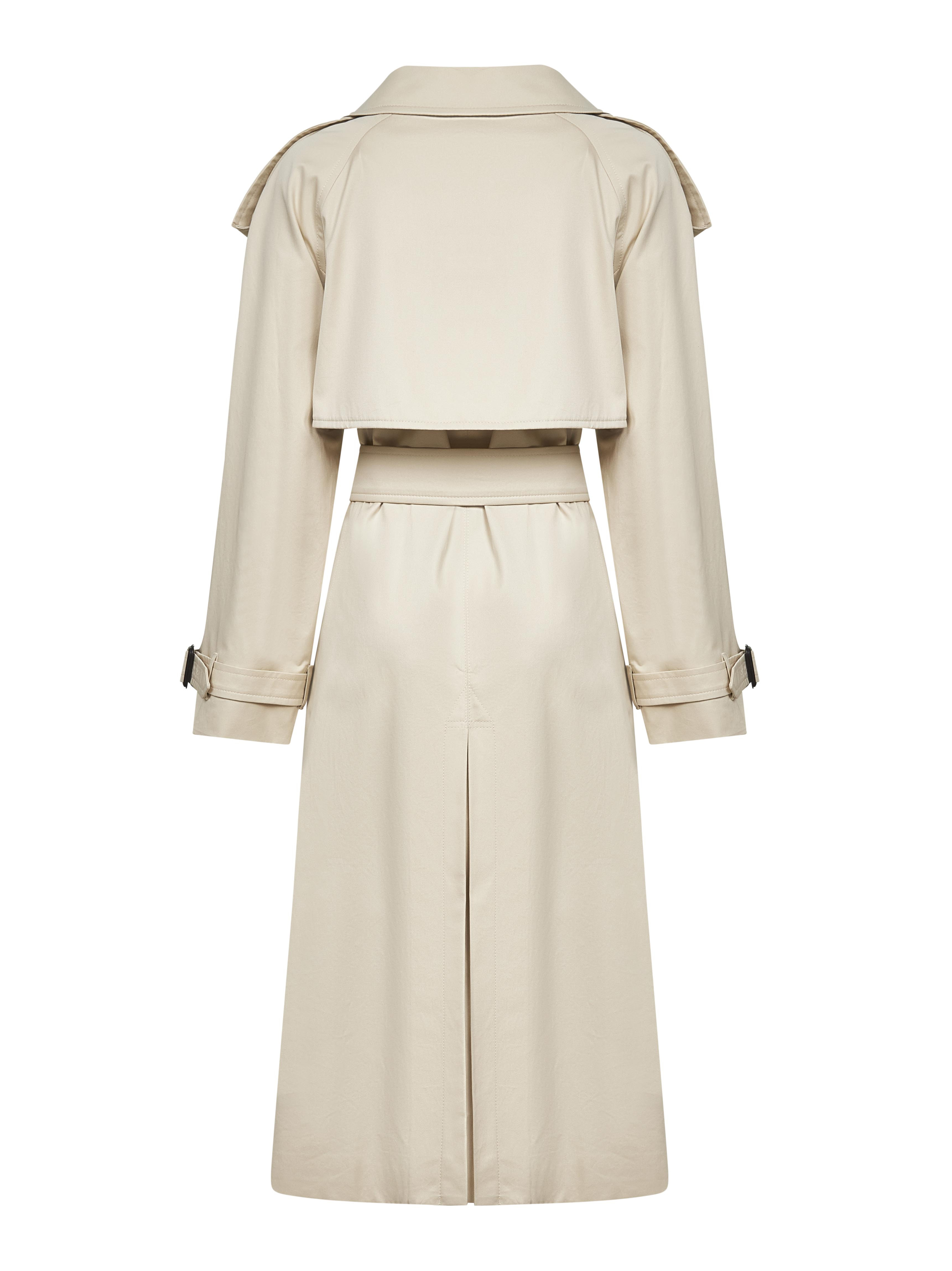 Beige gabardine Fitzrovia long trench coat - 2