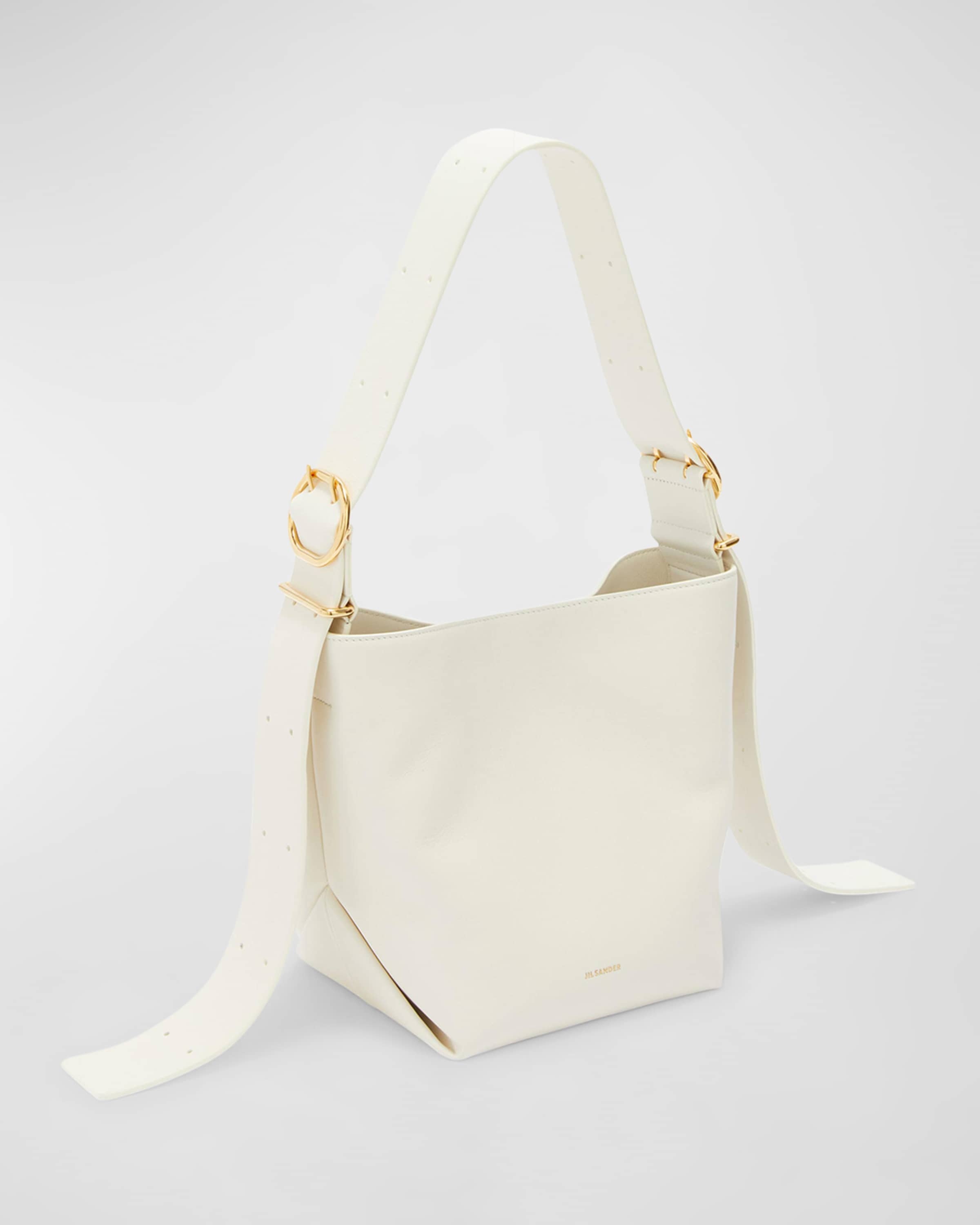 Small Folded Leather Tote Bag - 2