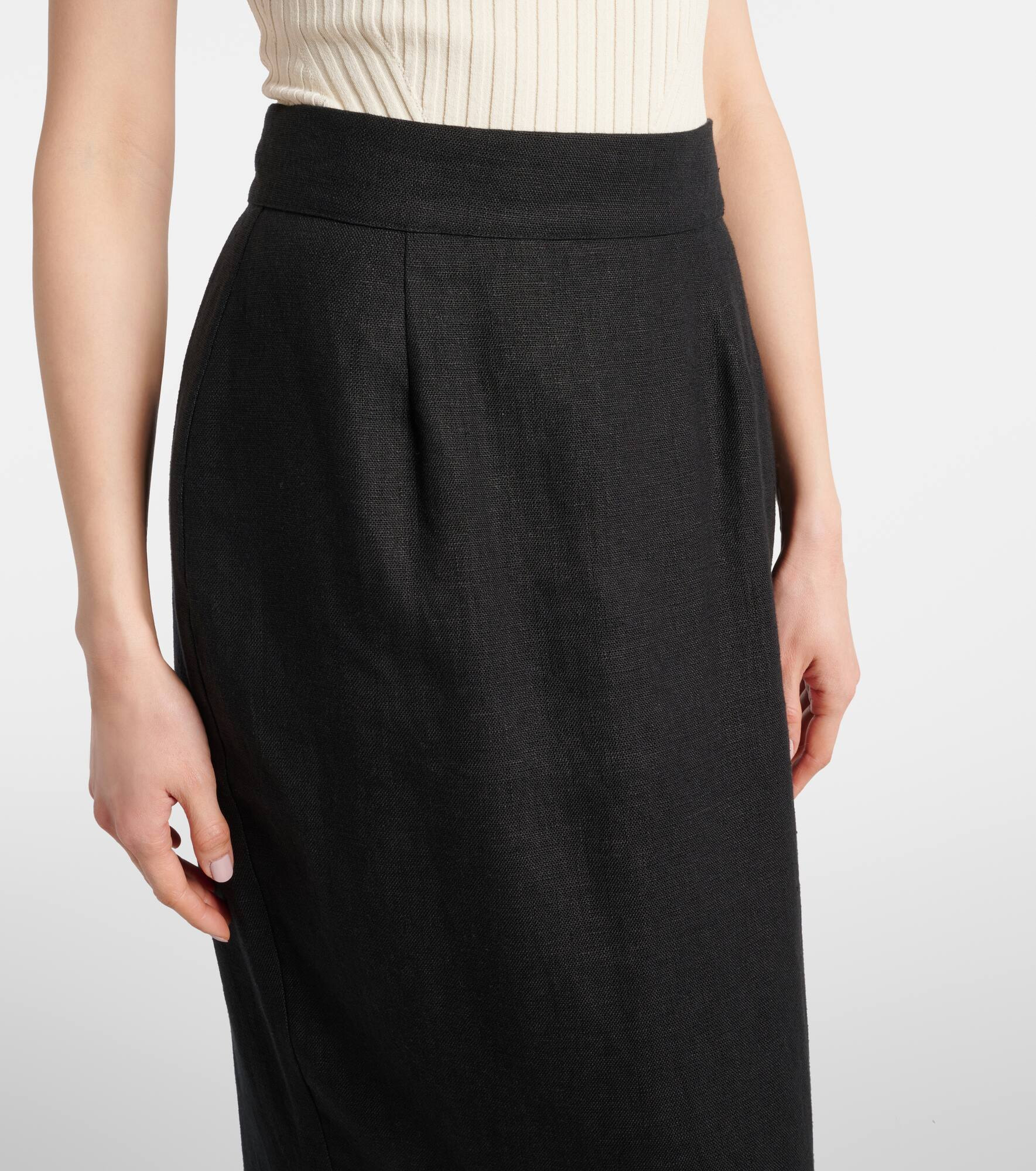 Matilda tiered linen pencil skirt - 4