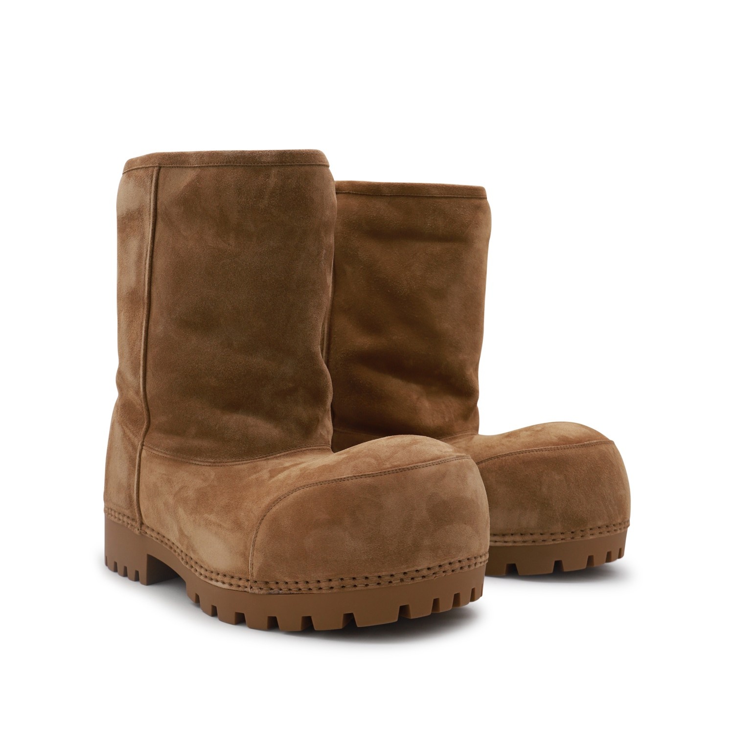 BEIGE ALASKA FUR HIGH BOOTS - 2