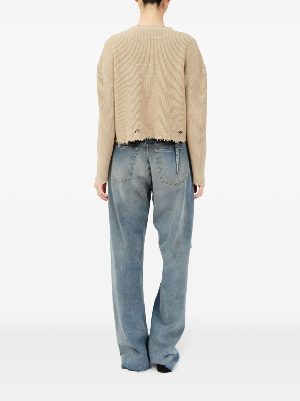 crew-neck cotton jumper - 4