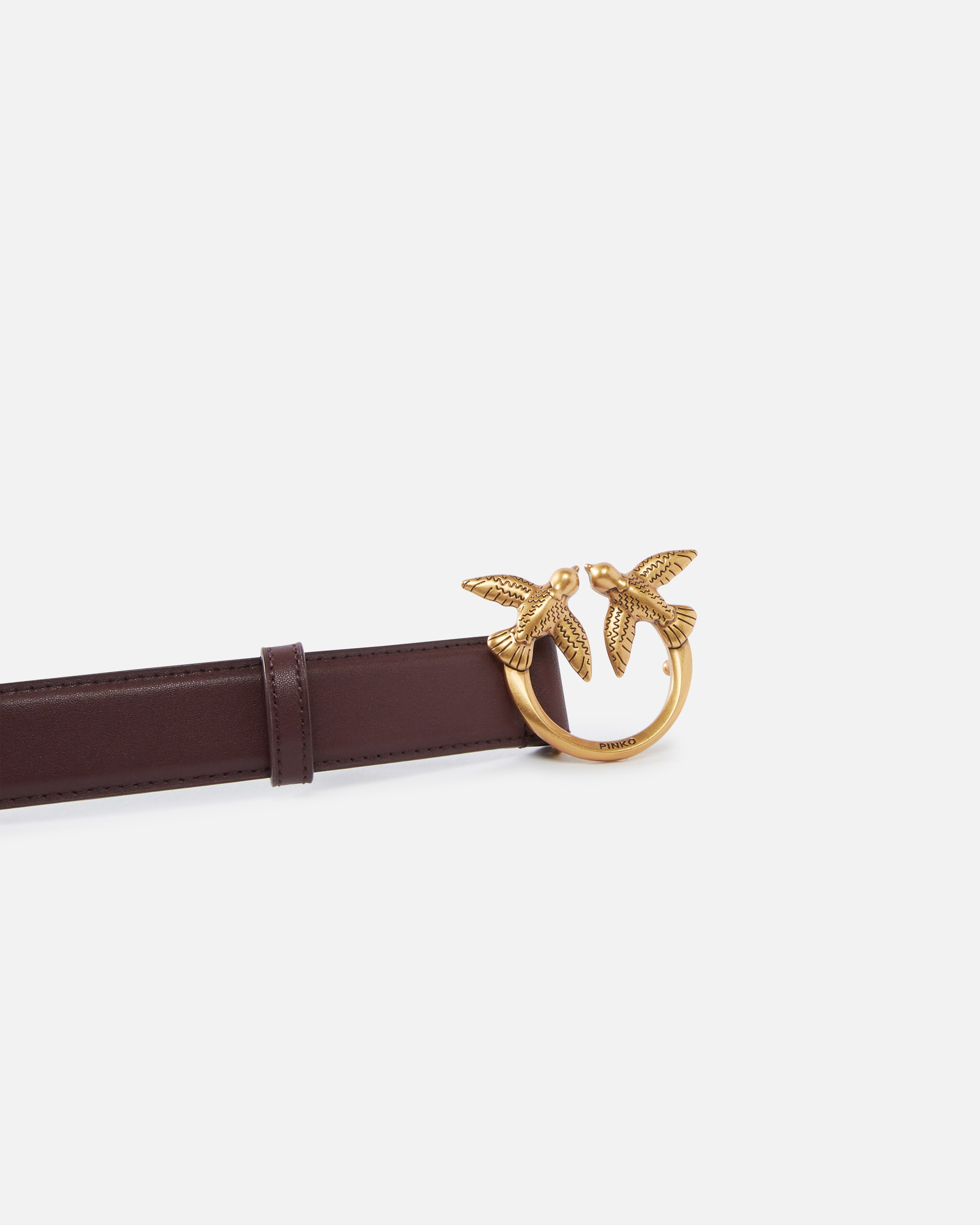 LOVE BIRDS LEATHER BELT 3CM - 5