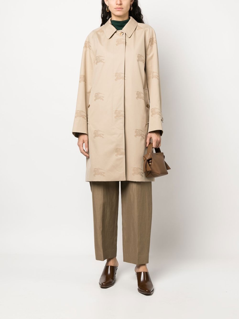 all-over-embroidered coat - 2