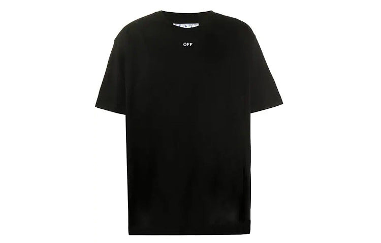 Off-White Splash Ink Arrow Round Neck Short Sleeve Black OMAA038E20JER0031001 - 2