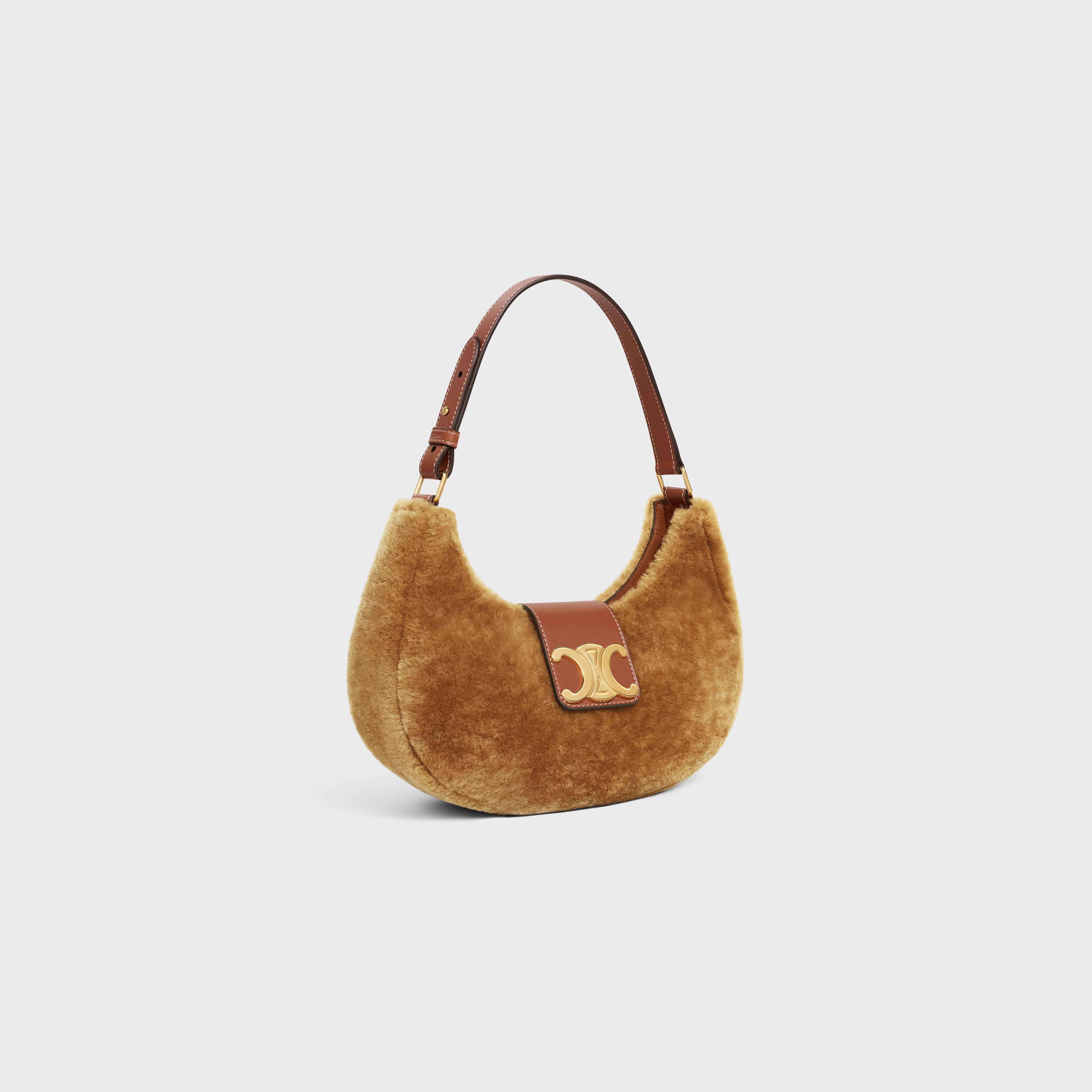 MEDIUM AVA TRIOMPHE BAG in SHEARLING AND CALFSKIN - 2