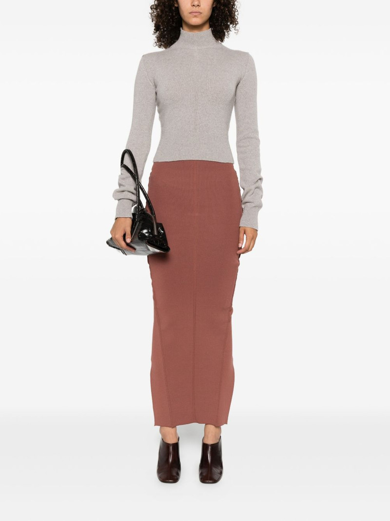 Rick Owens Pillar ribbed-knit skirt outlook