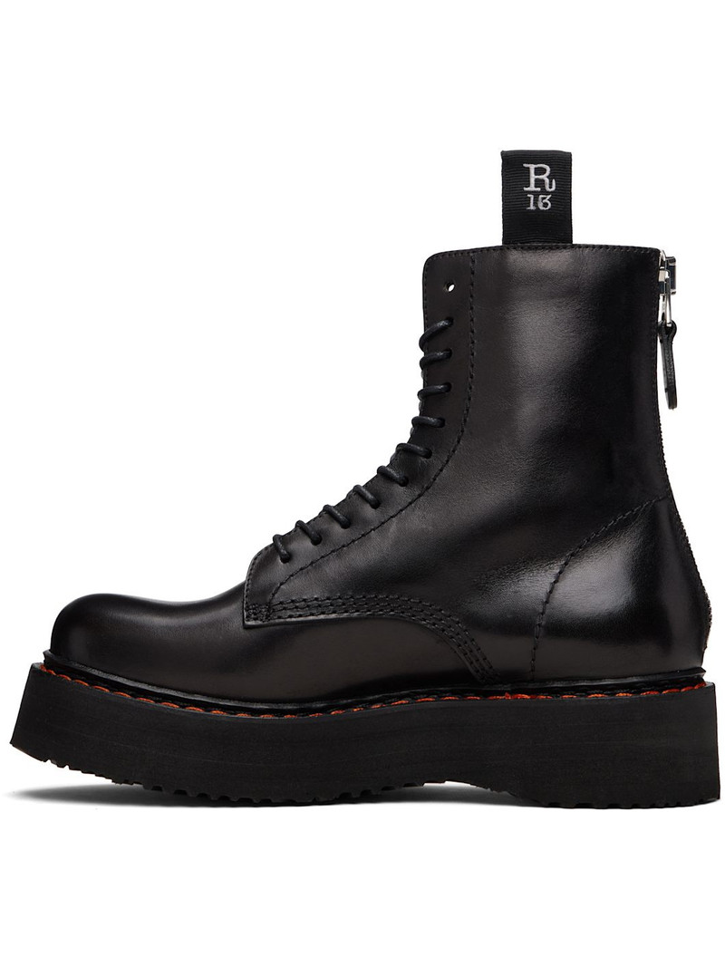 R13 Black Single Stack Boots outlook