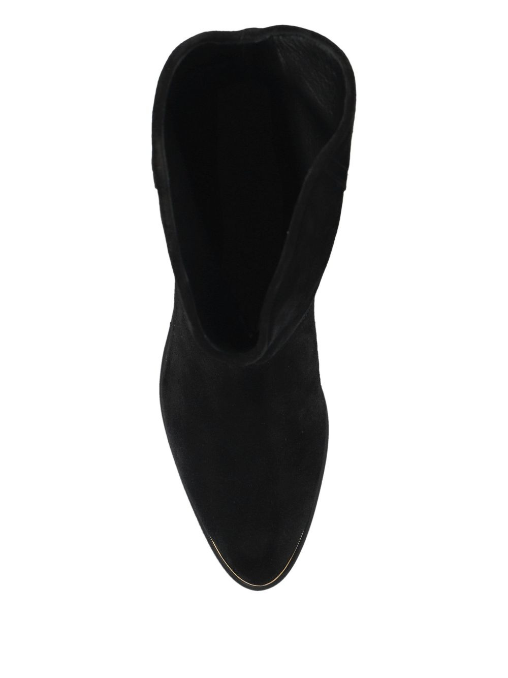 metallic-toe suede boots - 3