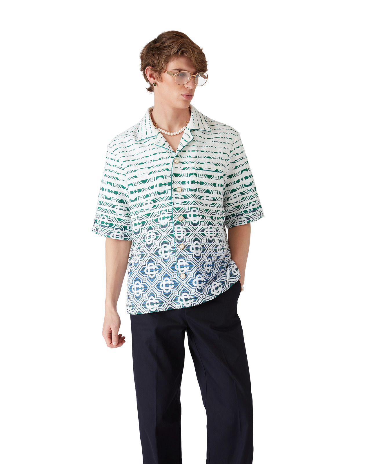 Monogram Gradient Towelling Shirt | Casablanca Paris - 4