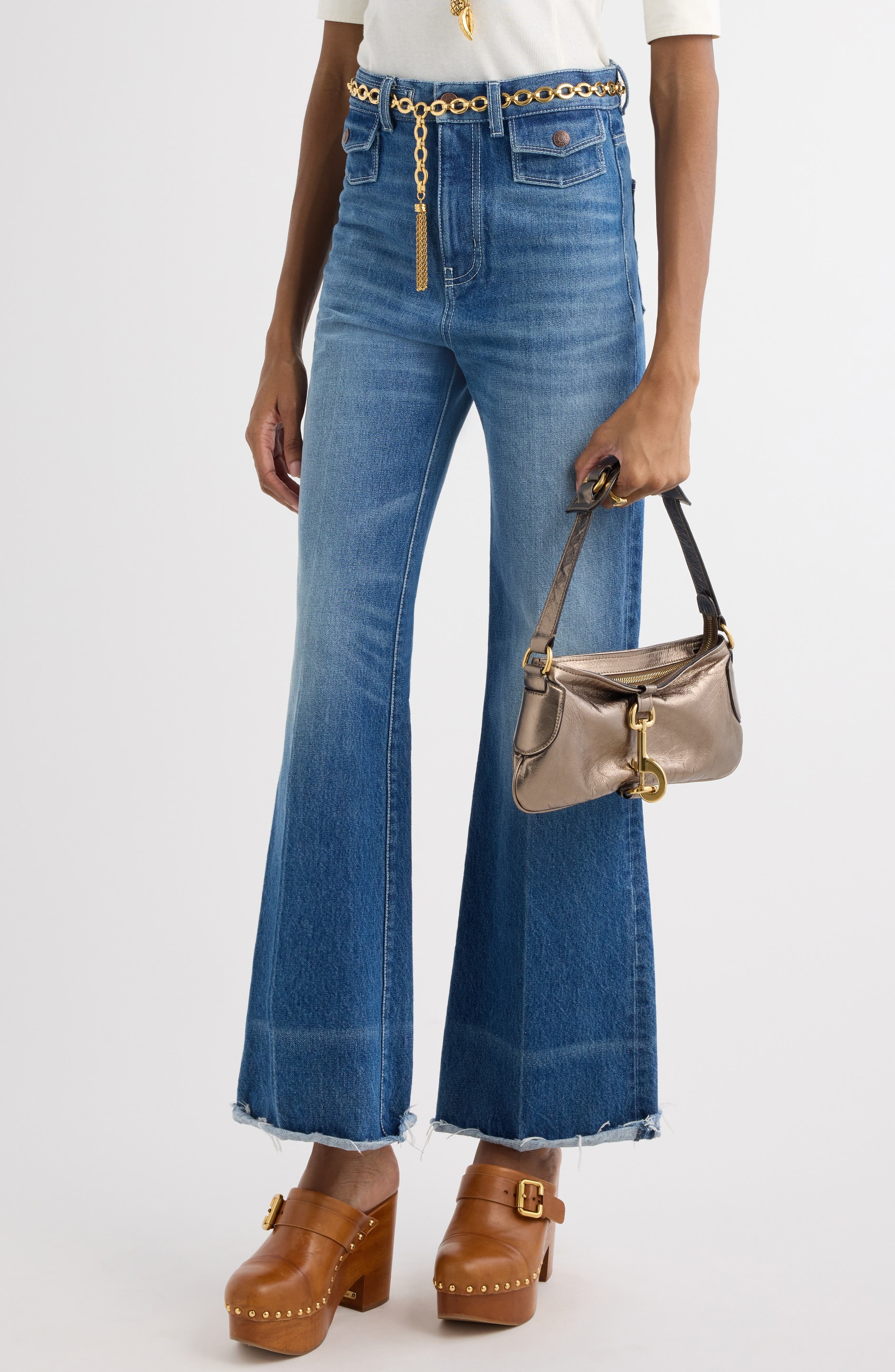 Chloé Kerala 25 Metallic Leather Shoulder Bag in 074 Shiny Grey at Nordstrom - 2