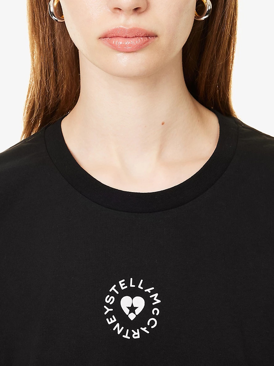 Heart boxy-fit cotton-jersey T-shirt - 5