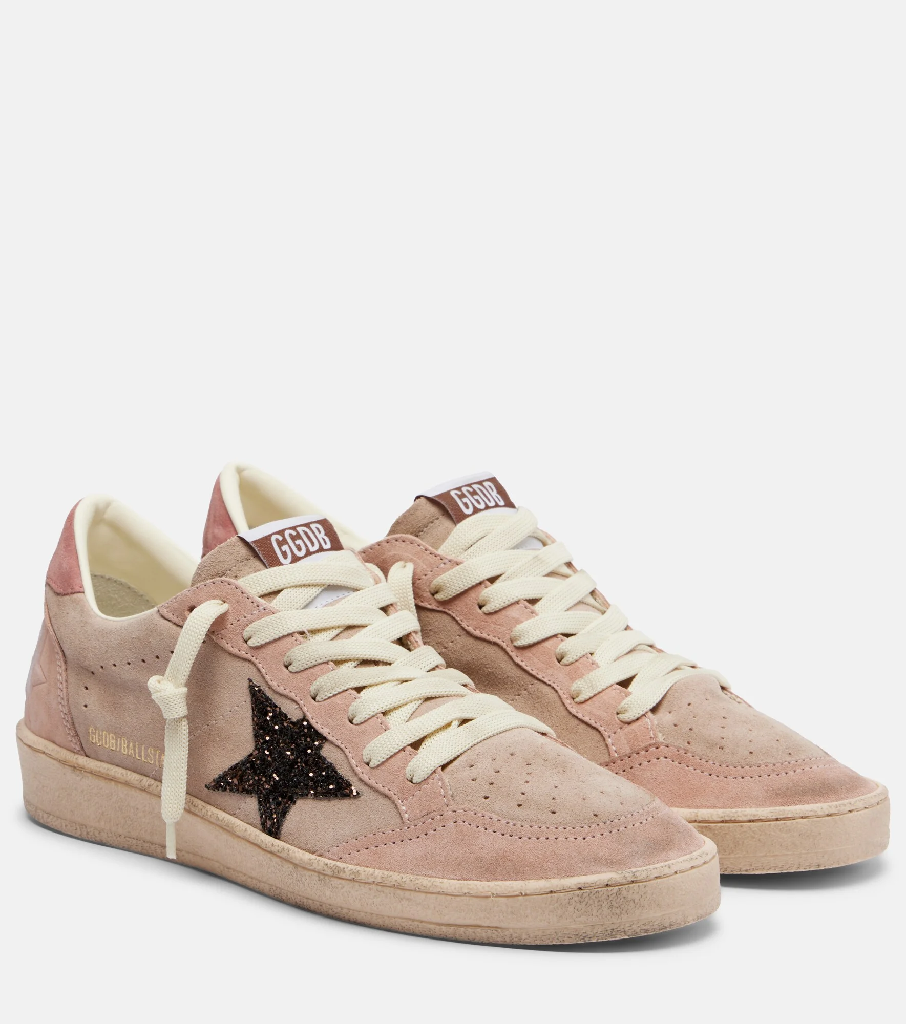 Ball Star glitter suede sneakers - 1