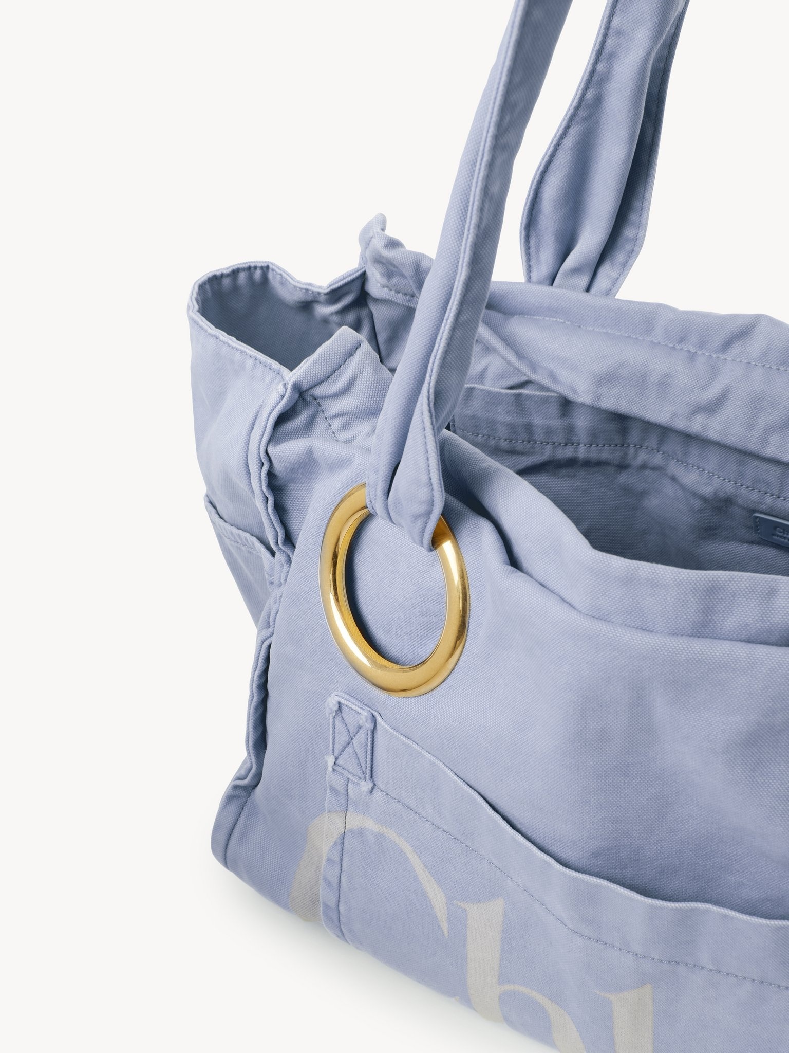 LARGE CHLOÉ PLAGE TOTE BAG IN COTTON - 4