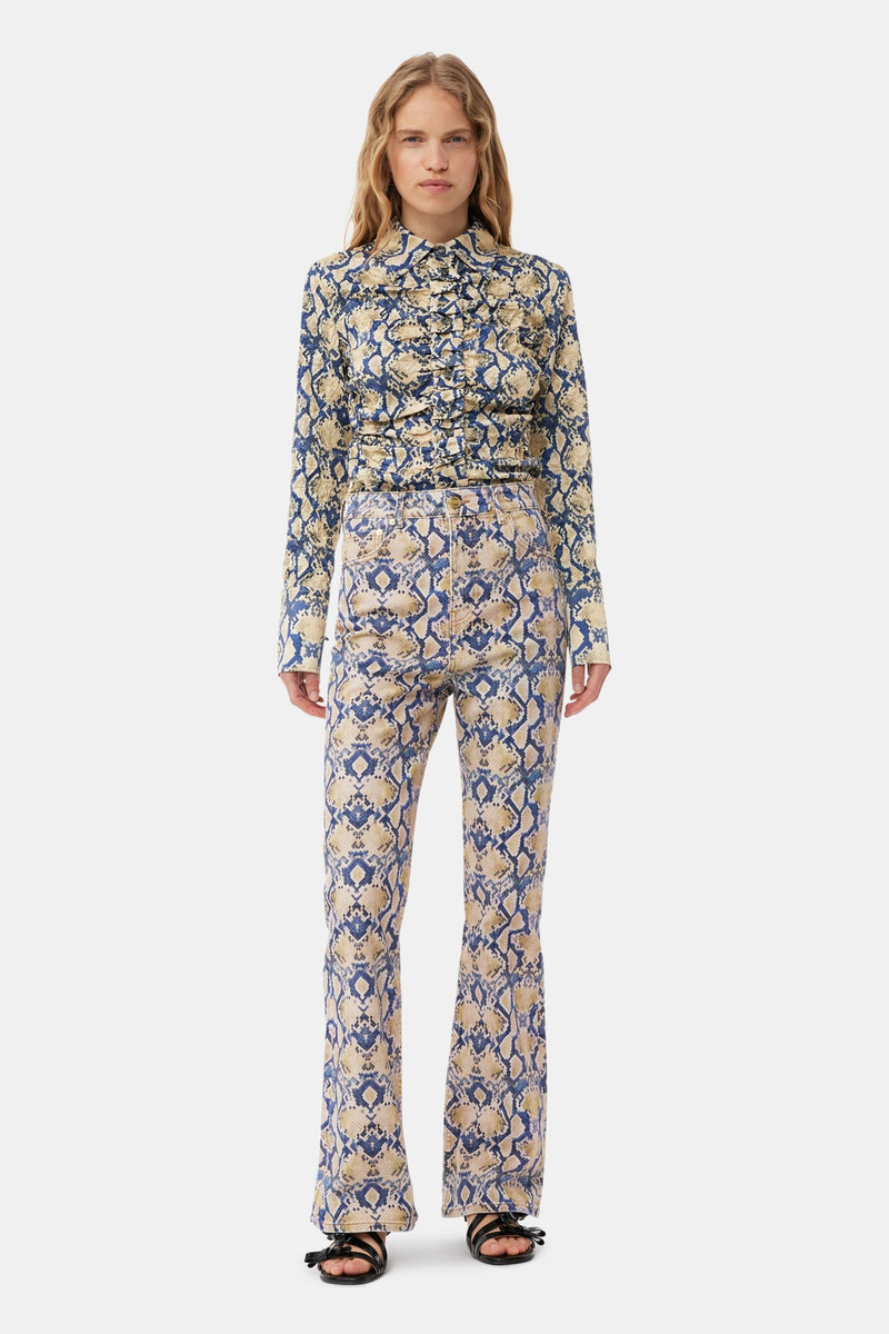 GANNI SNAKE PRINTED IRY JEANS outlook