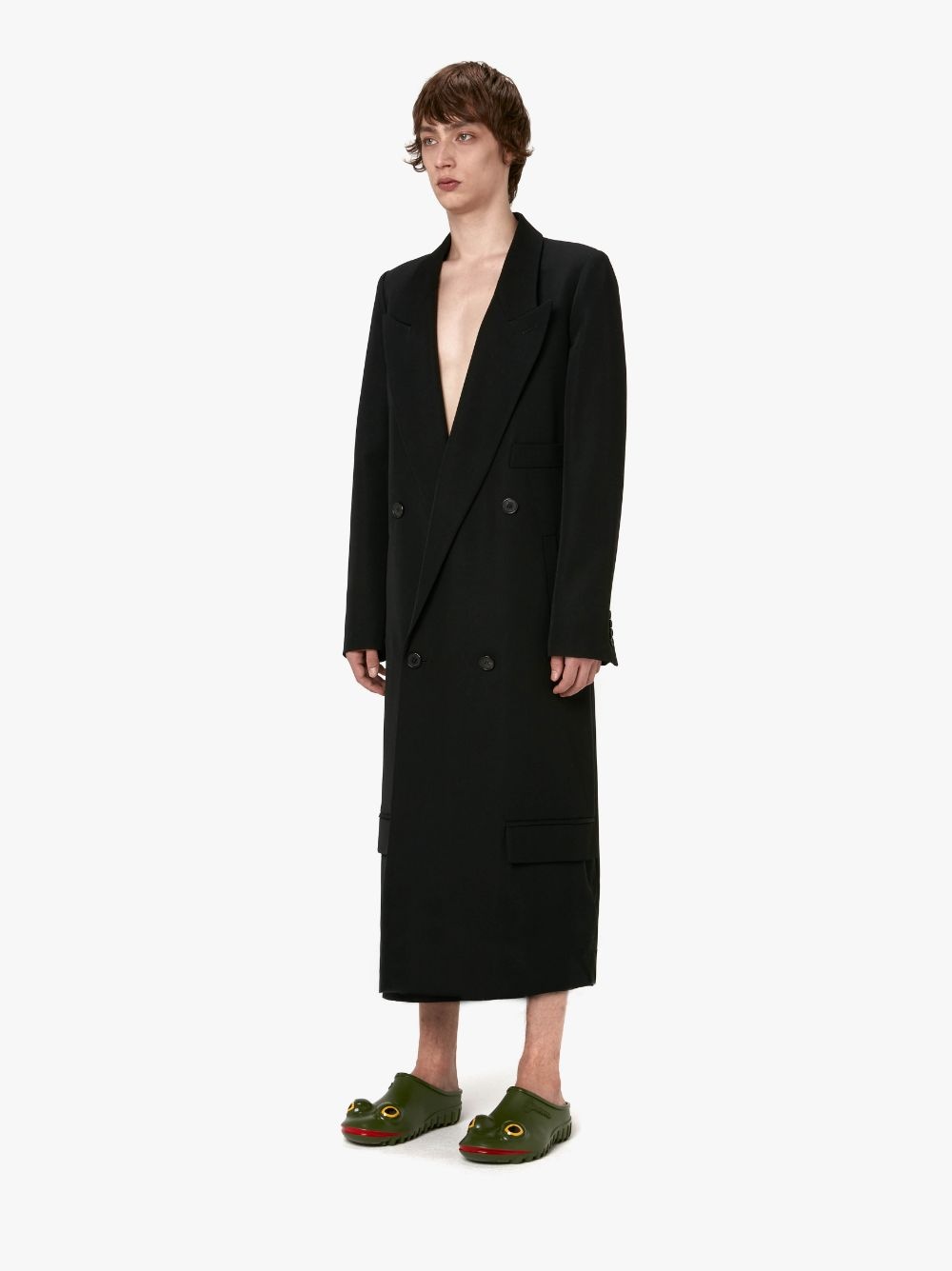 LONGLINE DOUBLE-BREASTED COAT - 4