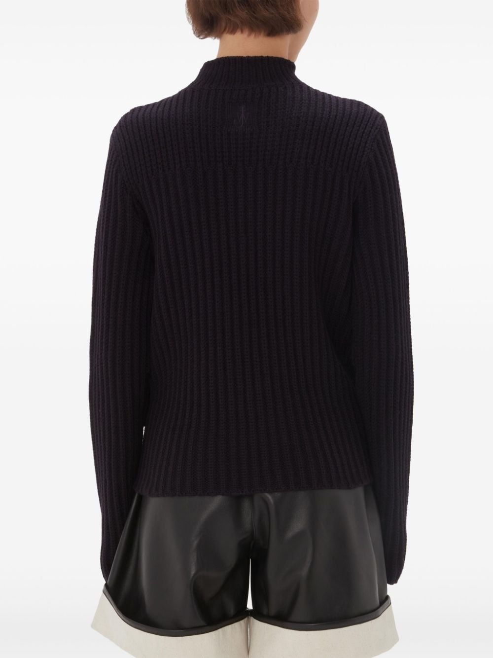 panelled flap sweater - 4
