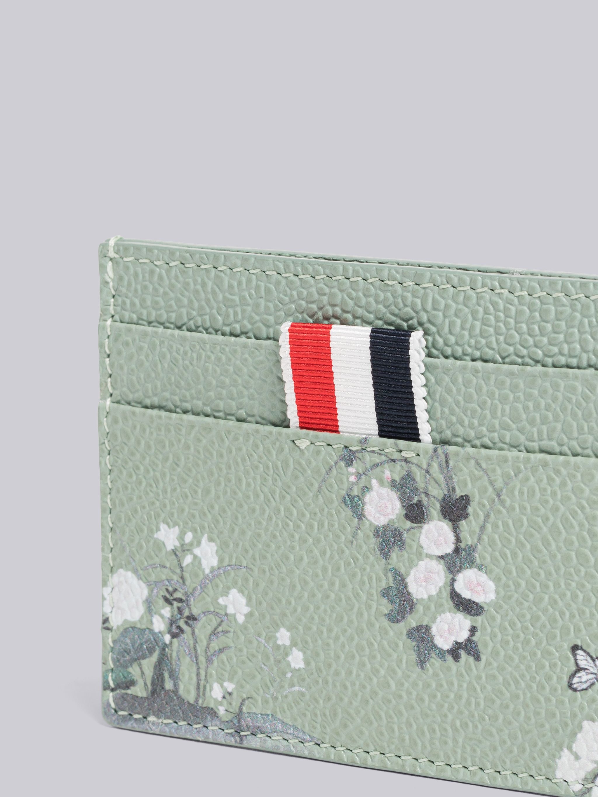 Pebble Grain Leather Toile Single Card Holder - 2