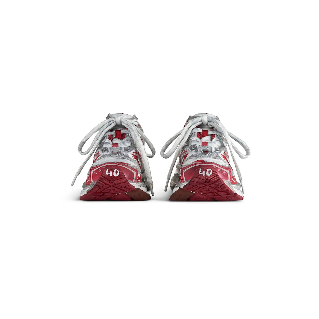 Men's Runner 2.0 Sneaker in Off White/red/brown - 3