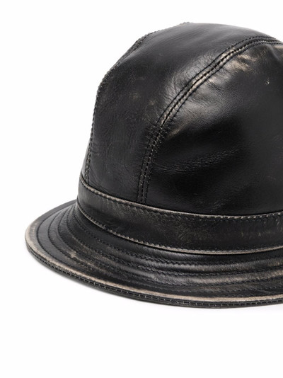 DSQUARED2 distressed-effect leather hat outlook