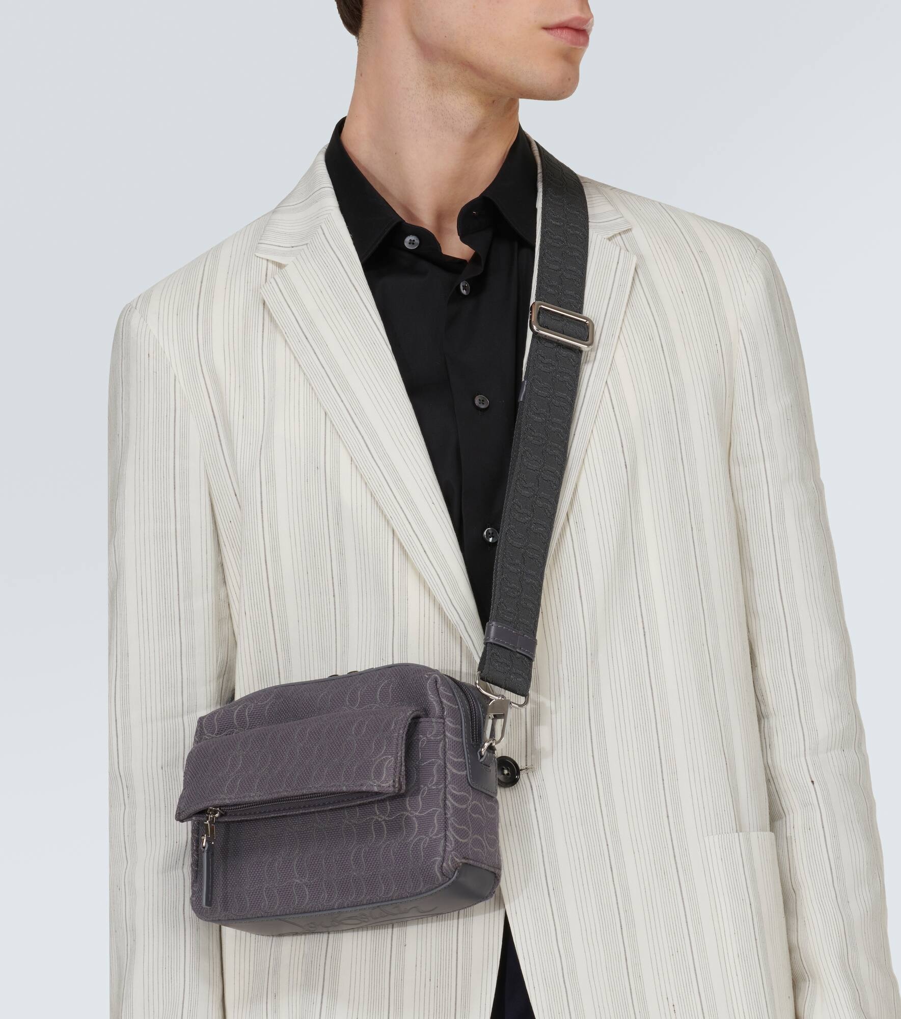 Zip N Flap logo jacquard messenger bag - 3