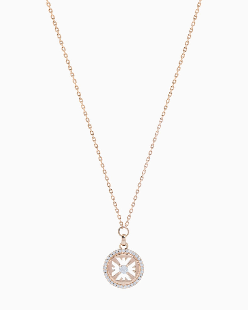 ROSE GOLD-TONE STERLING SILVER PENDANT NECKLACE 1