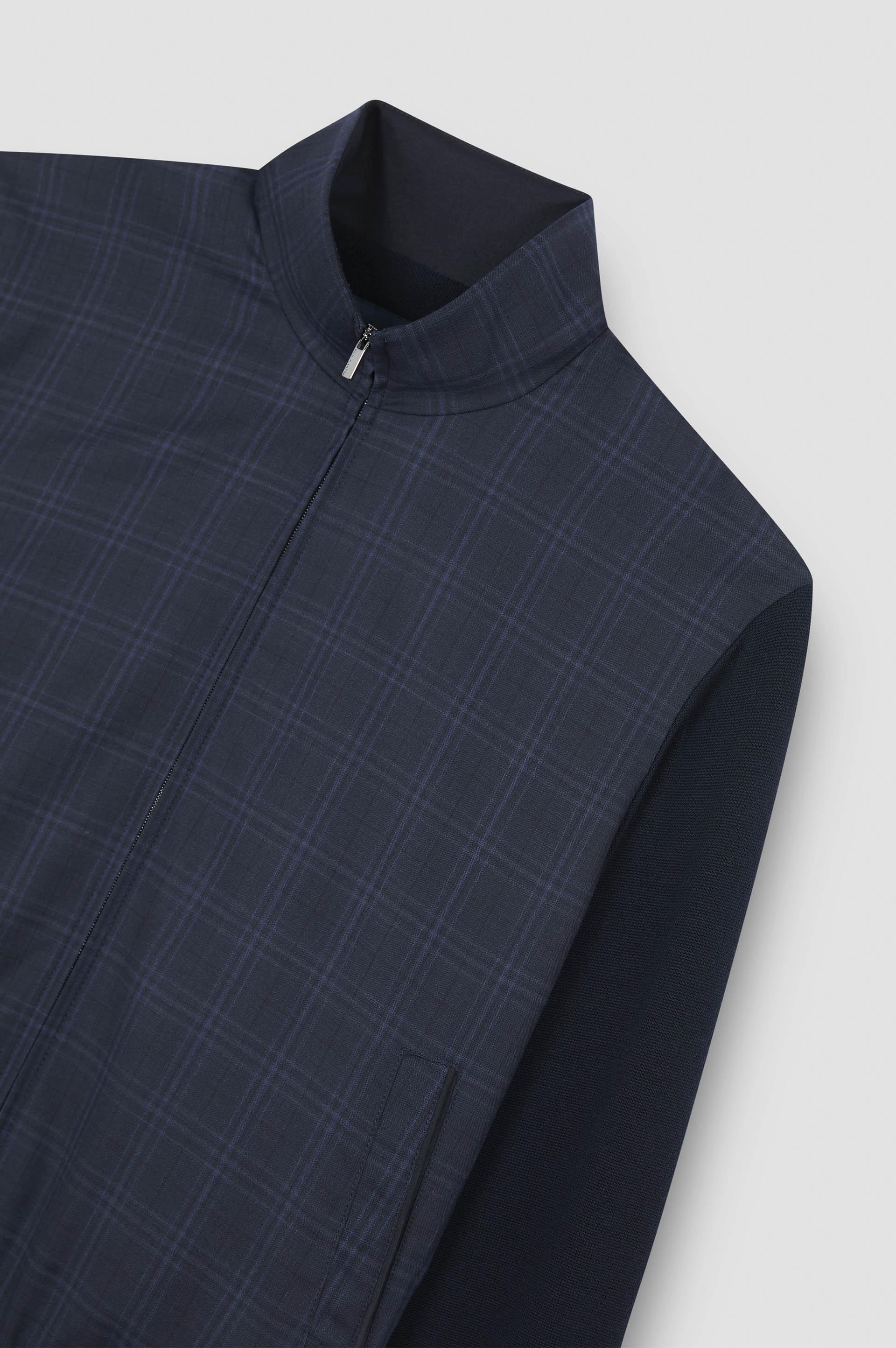 MERINO EXTRAFINE WOOL HYBRID ZIP-UP SWEATER - 6