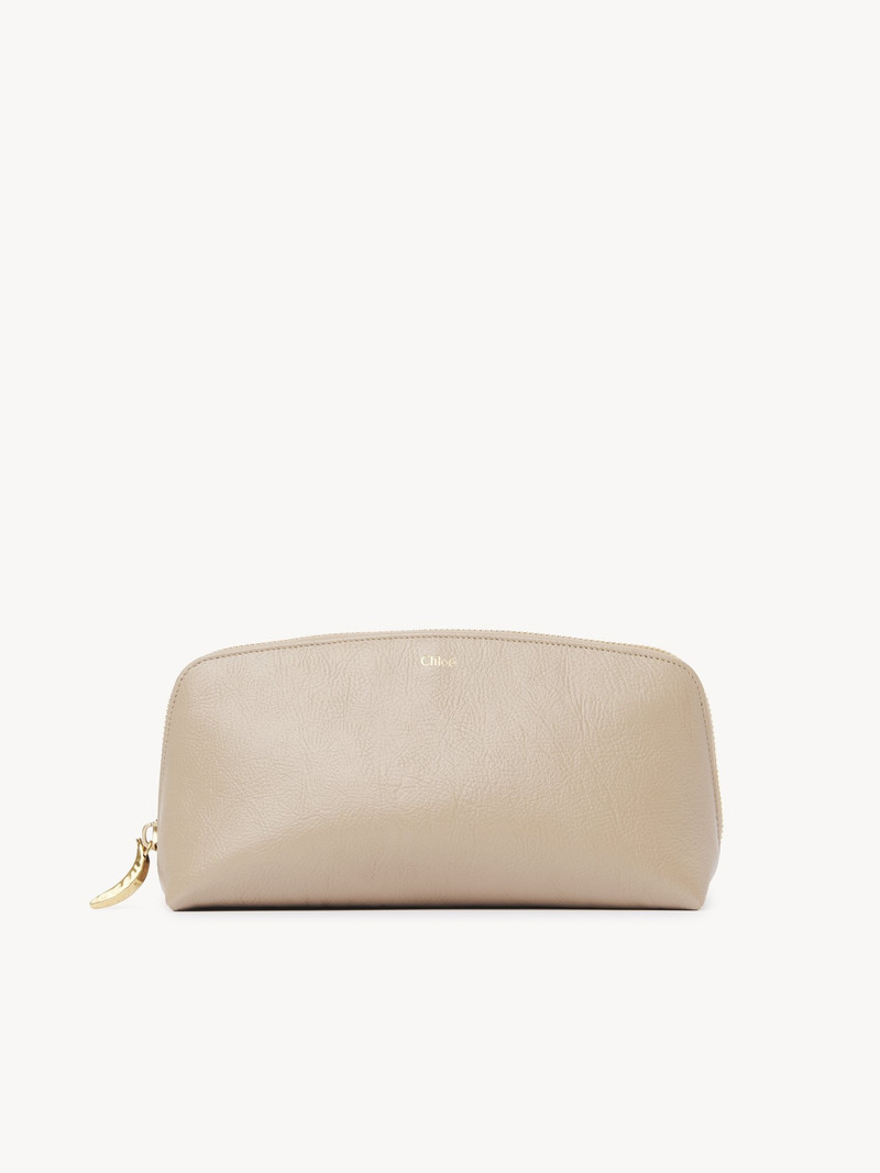 BANANA COSMETIC POUCH IN GRAINED LEATHER 1