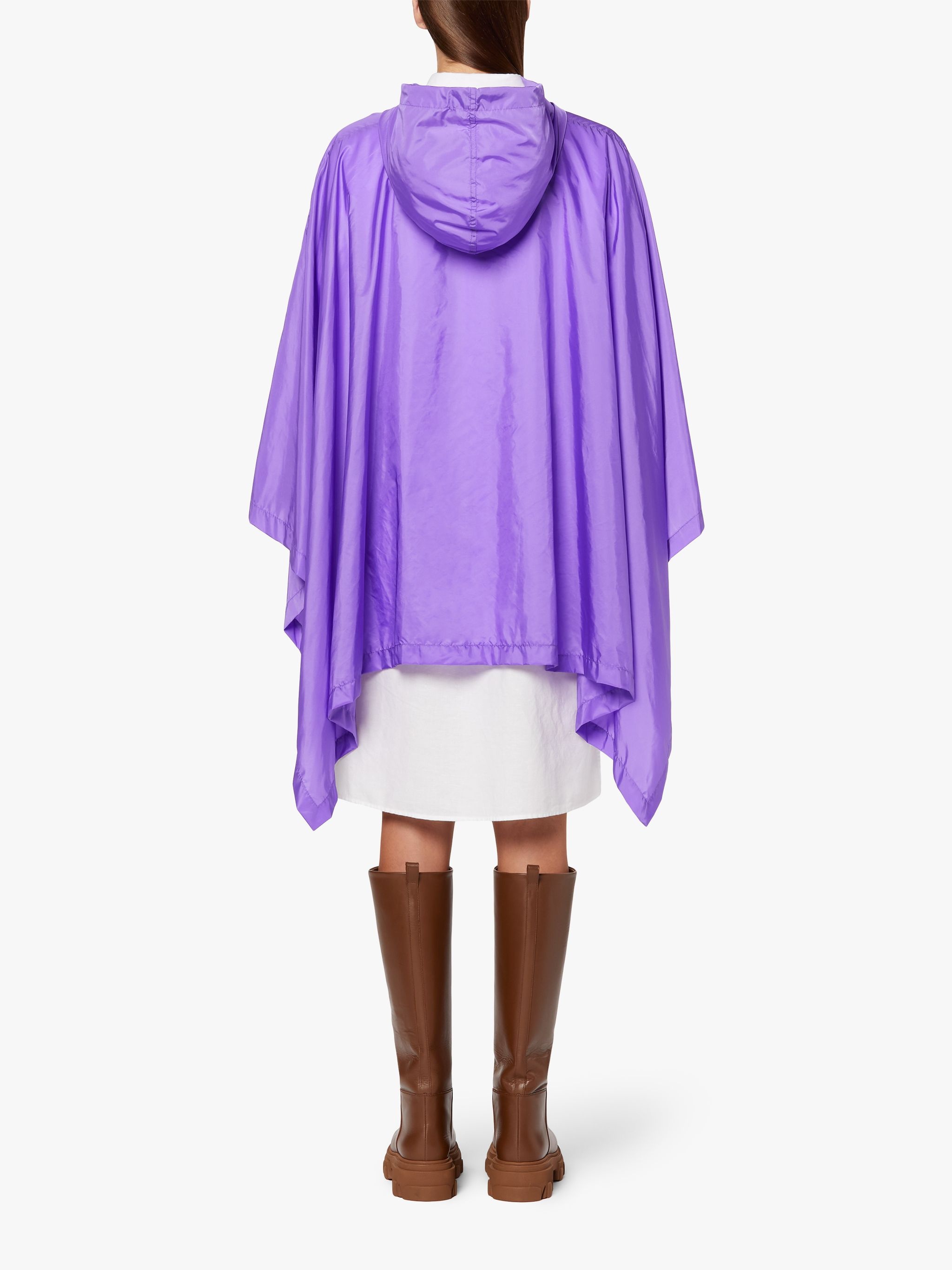 ALNESS PURPLE NYLON HOODED PONCHO | LMC-063 - 4