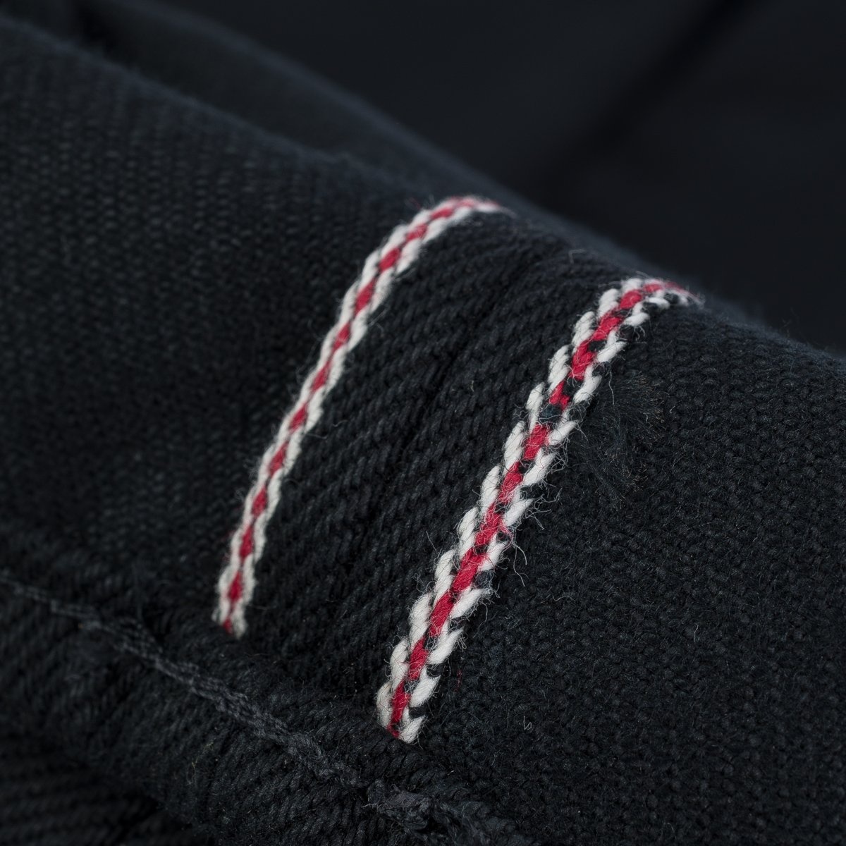 IH-666S-SB 21oz Selvedge Denim Slim Straight Cut - Superblack Non-Fade - 14