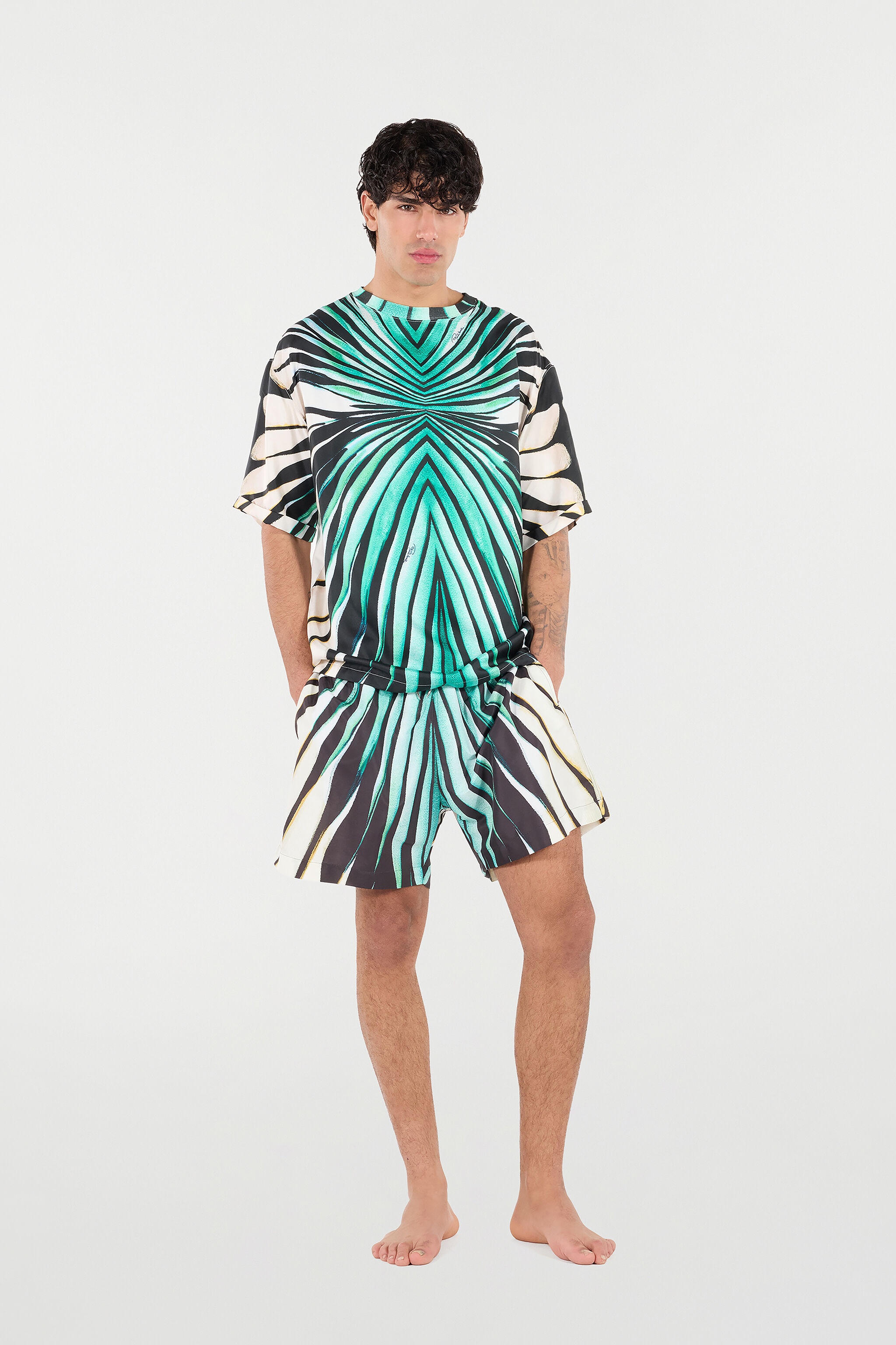 Silk-Blend T-Shirt with Ray of Sea Print - 2