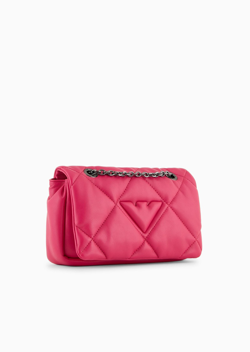 EMPORIO ARMANI Quilted nappa leather-effect mini bag with flap outlook