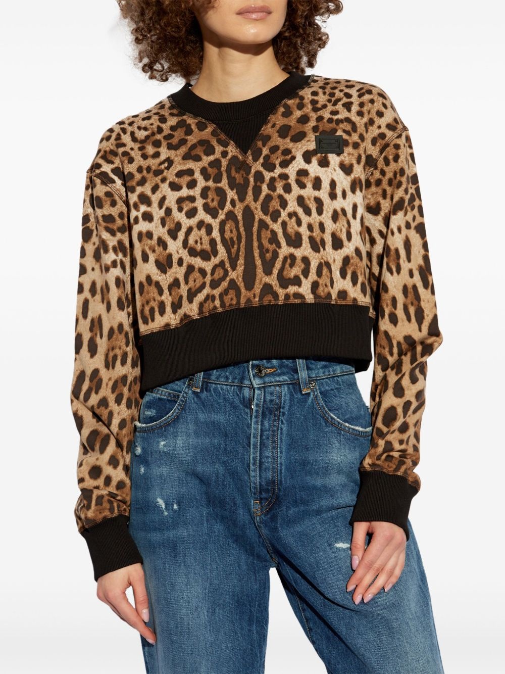 leopard-print jumper - 3