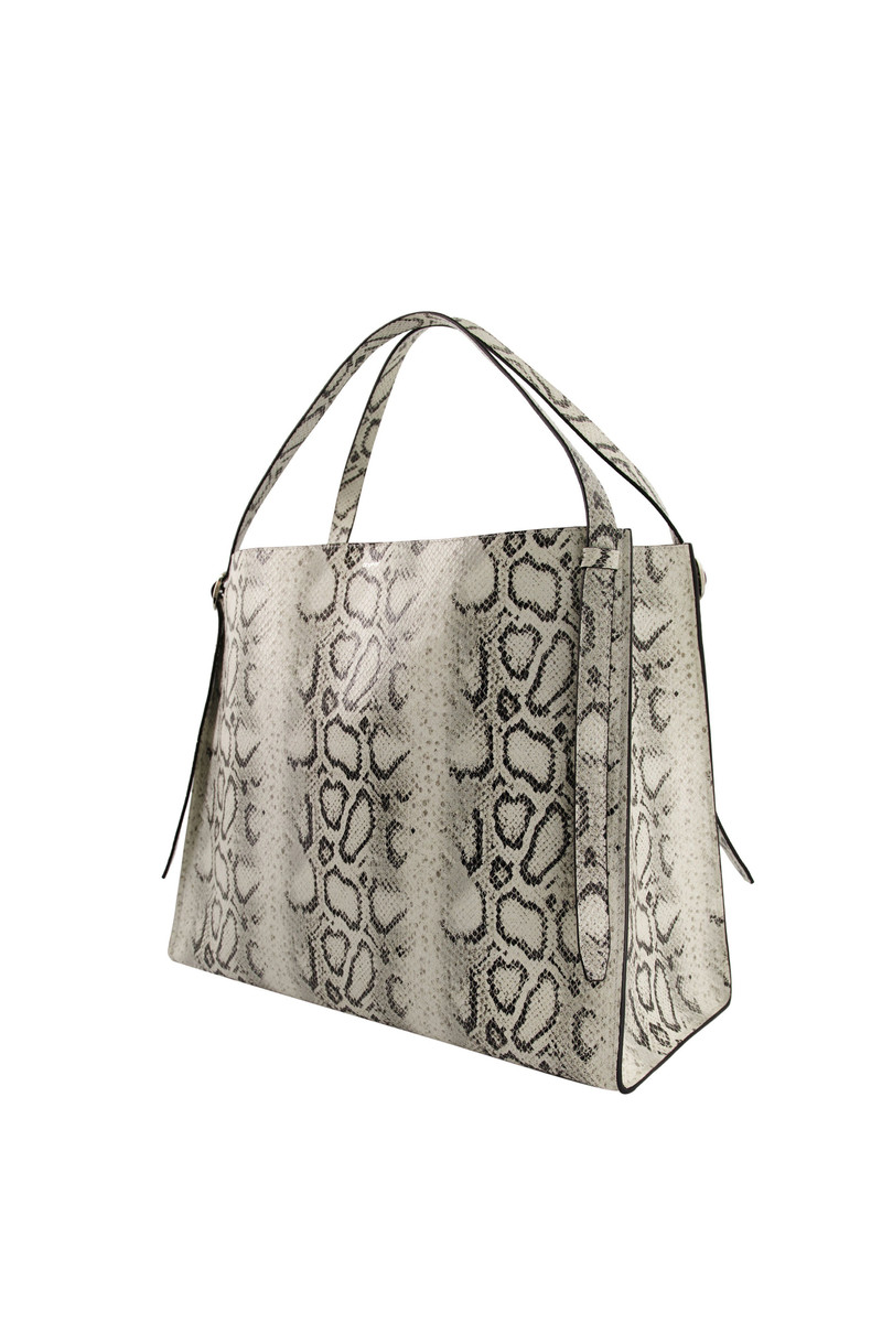 Snake Print Belt Tote Bag 7
