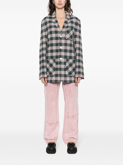 CHARLES JEFFREY LOVERBOY checked single-breasted blazer outlook
