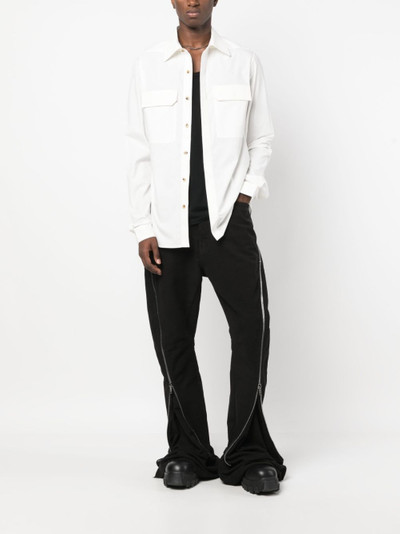 Rick Owens pointed-collar cotton shirt outlook