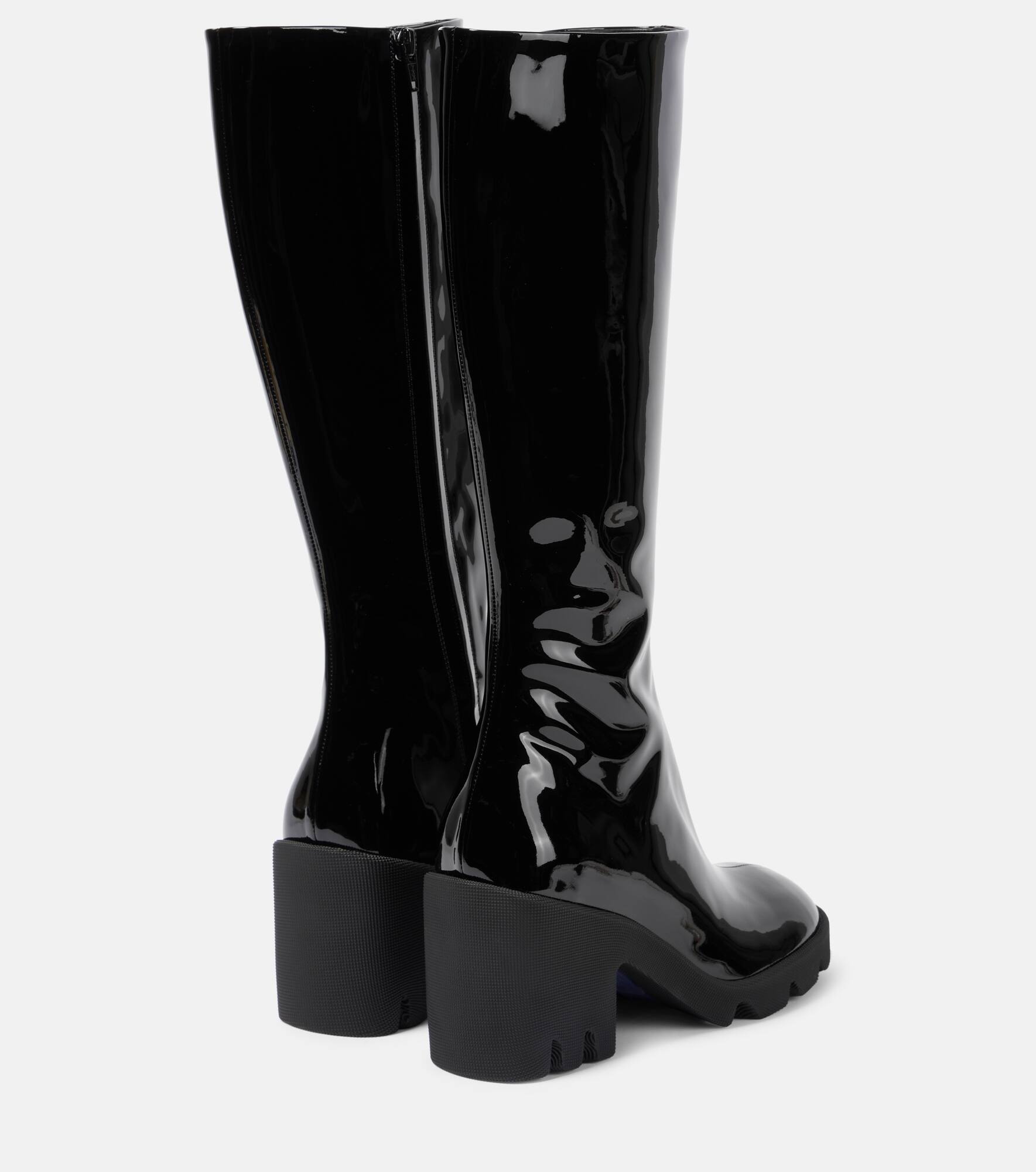 Stride patent leather knee-high boots - 3