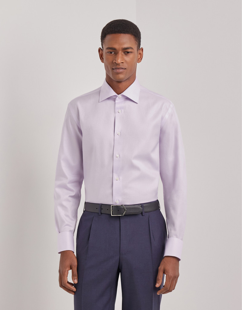 Canali IMPECCABILE LILAC TWILL COTTON REGULAR-FIT FORMAL SHIRT outlook