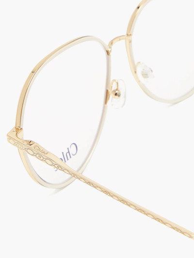 Chloé Filligree-engraved metal aviator glasses outlook