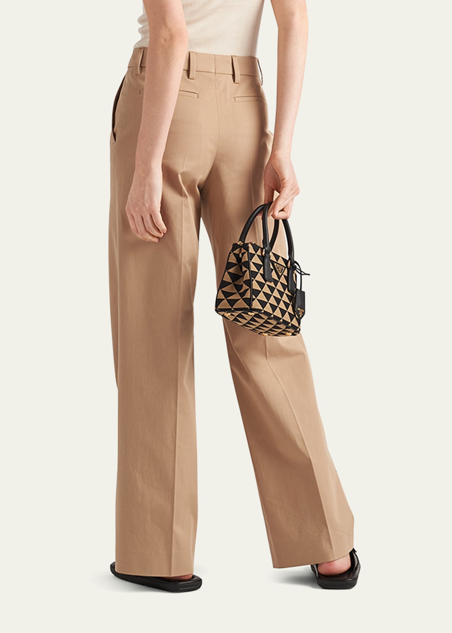 Gabardine WideLeg Belted Pants - 3