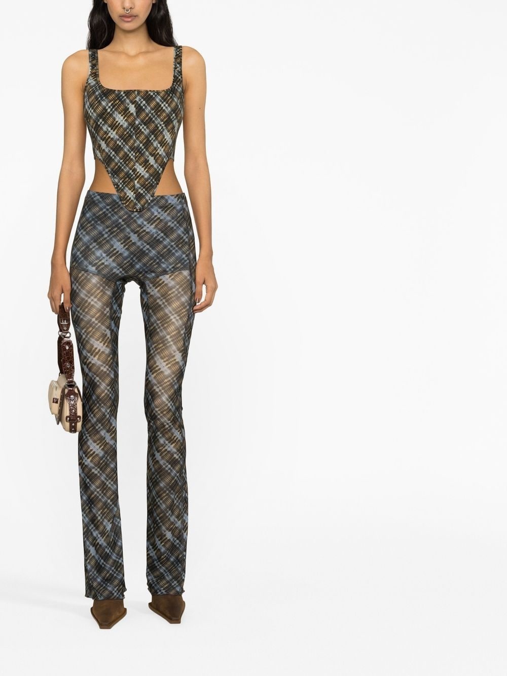 sleeveless boned-bodice corset - 2