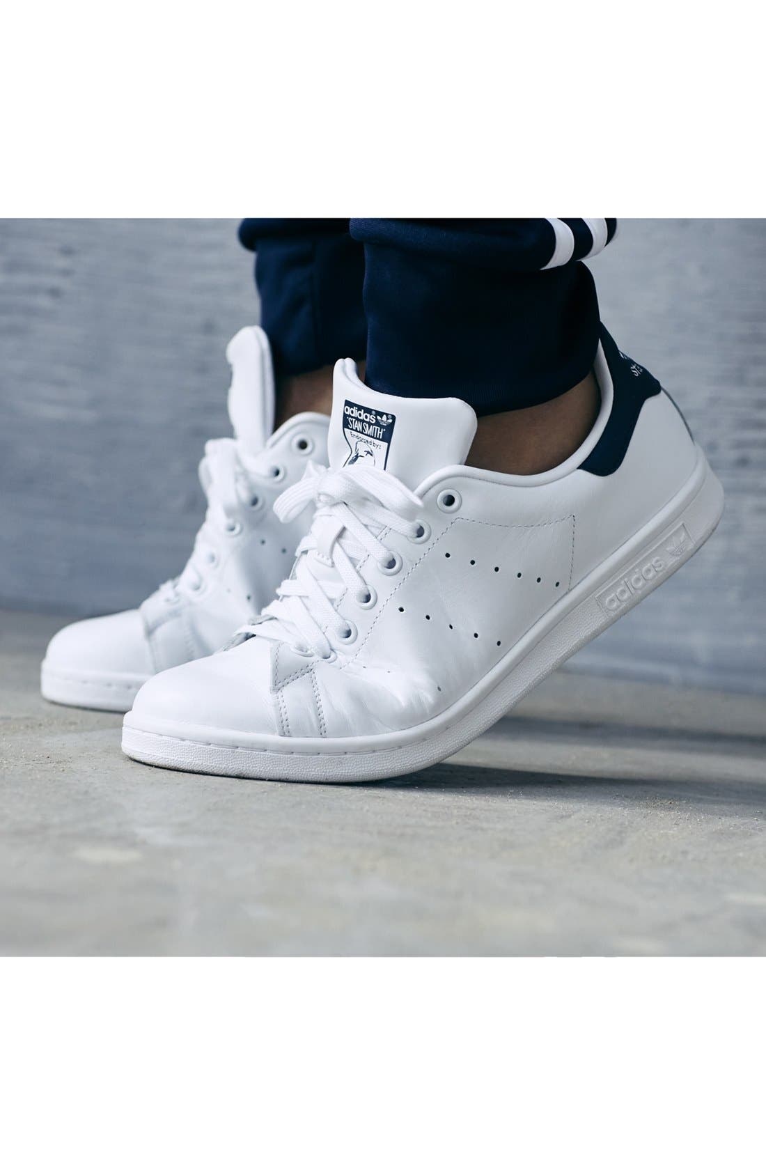 adidas Stan Smith Sneaker in White/white/green at Nordstrom - 6