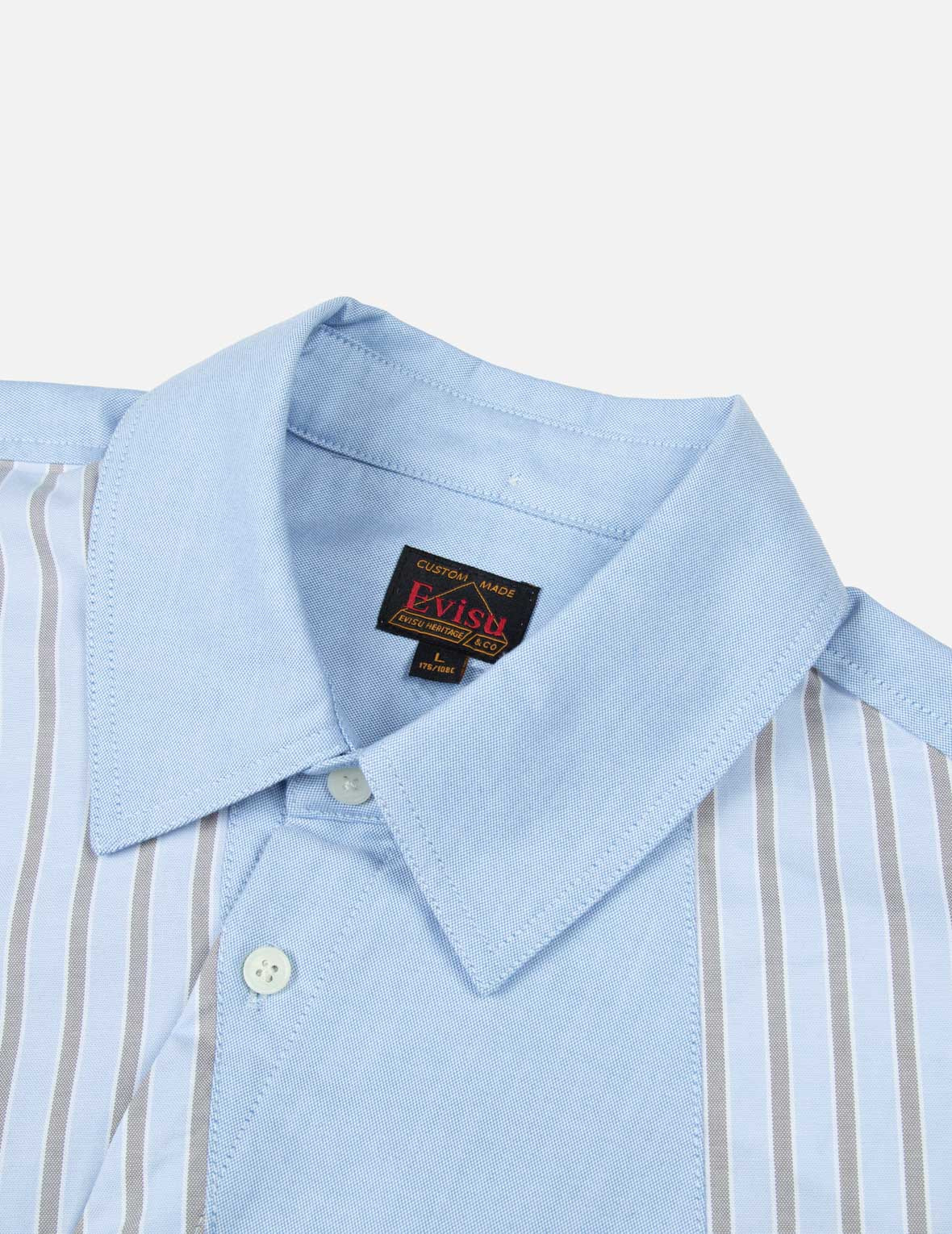 WHEEL OF WISDOM AND LOGO PRINT RELAX FIT DECONSTRUCTIVE SHIRT - 9