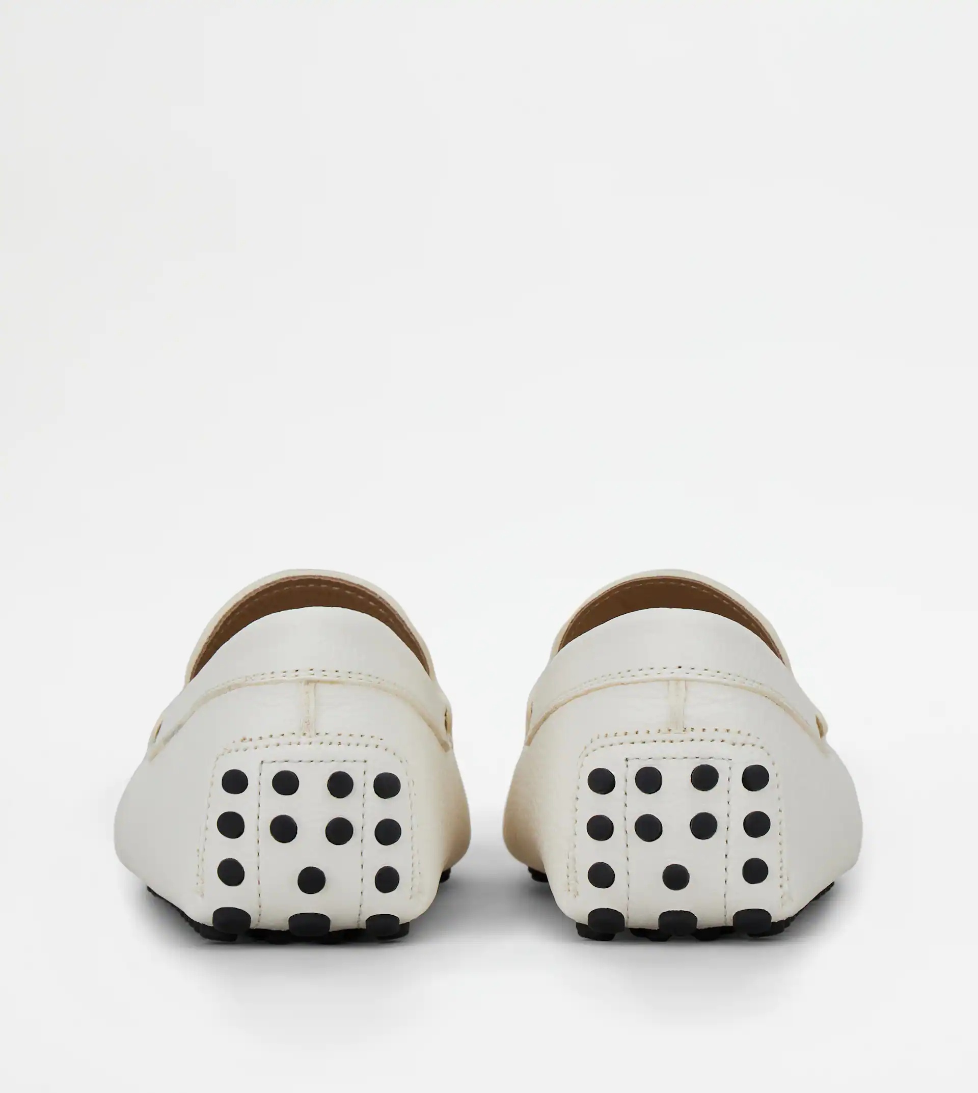 GOMMINO DRIVING SHOES IN LEATHER - WHITE - 2