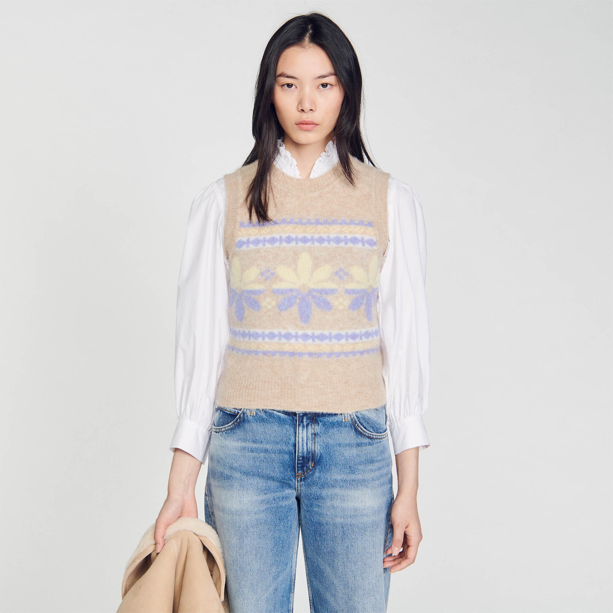 SLEEVELESS SWEATER - 5