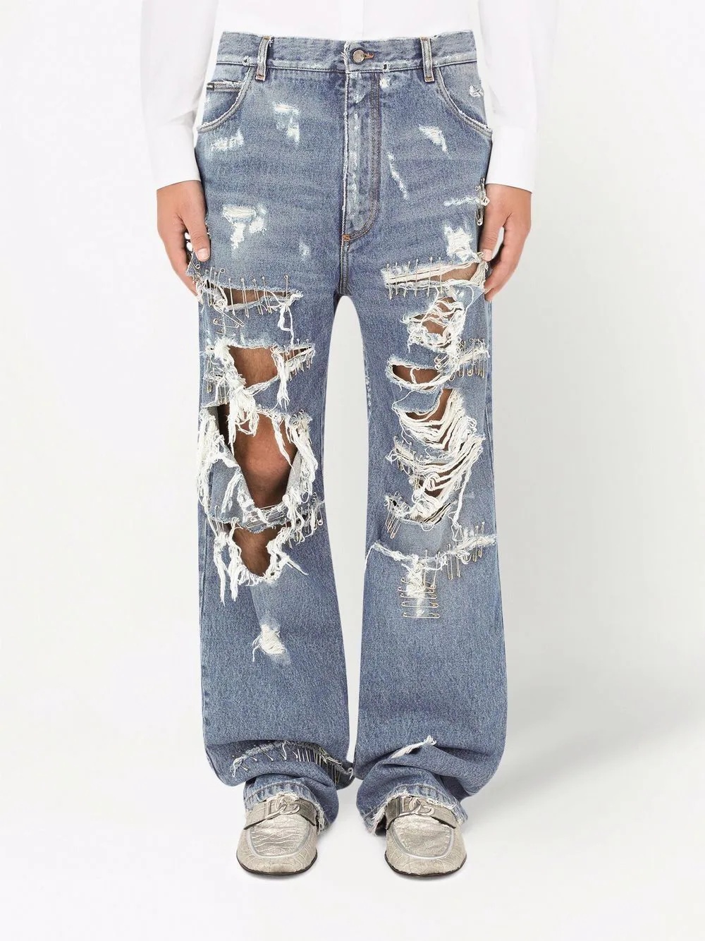 ripped mid-rise loose-fit jeans - 3