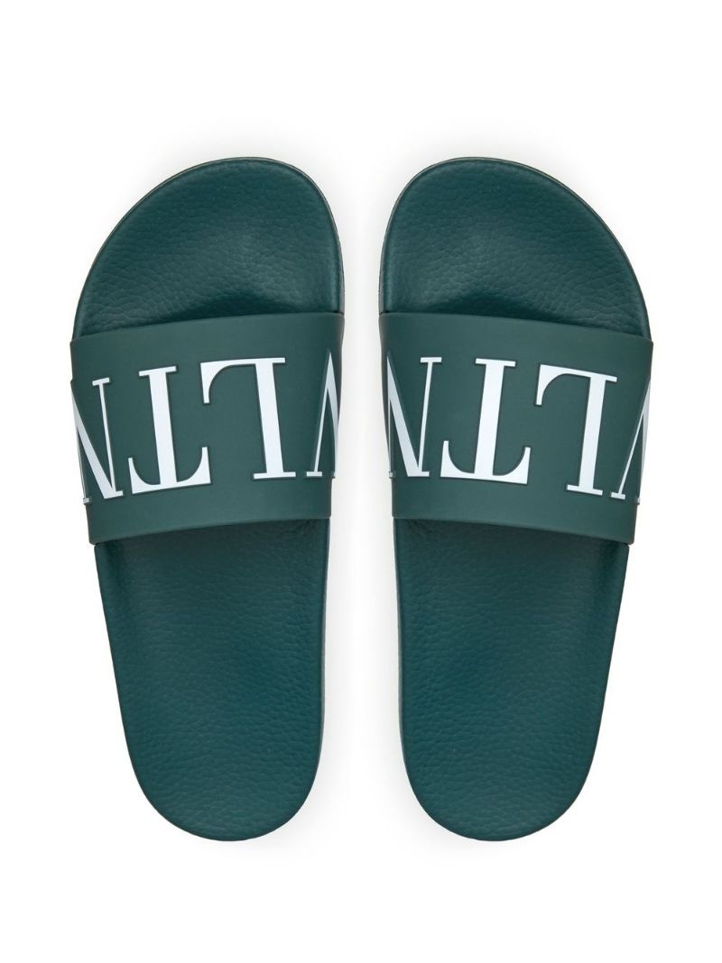 VLTN embossed slide sandals - 4