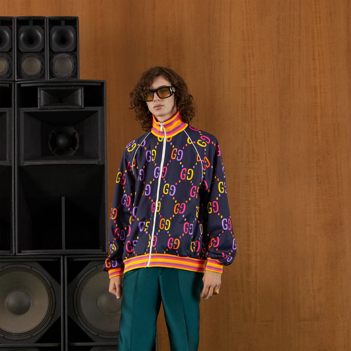 Jumbo GG technical jersey zip jacket - 6