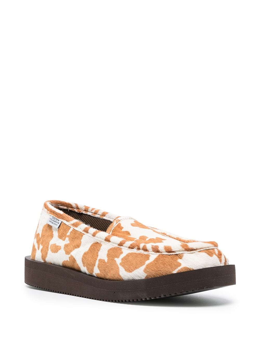 animal-print panelled loafers - 2