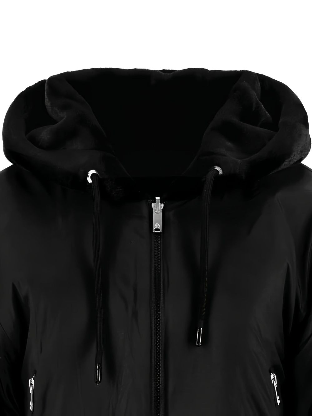 hooded zip-front bomber jacket - 3